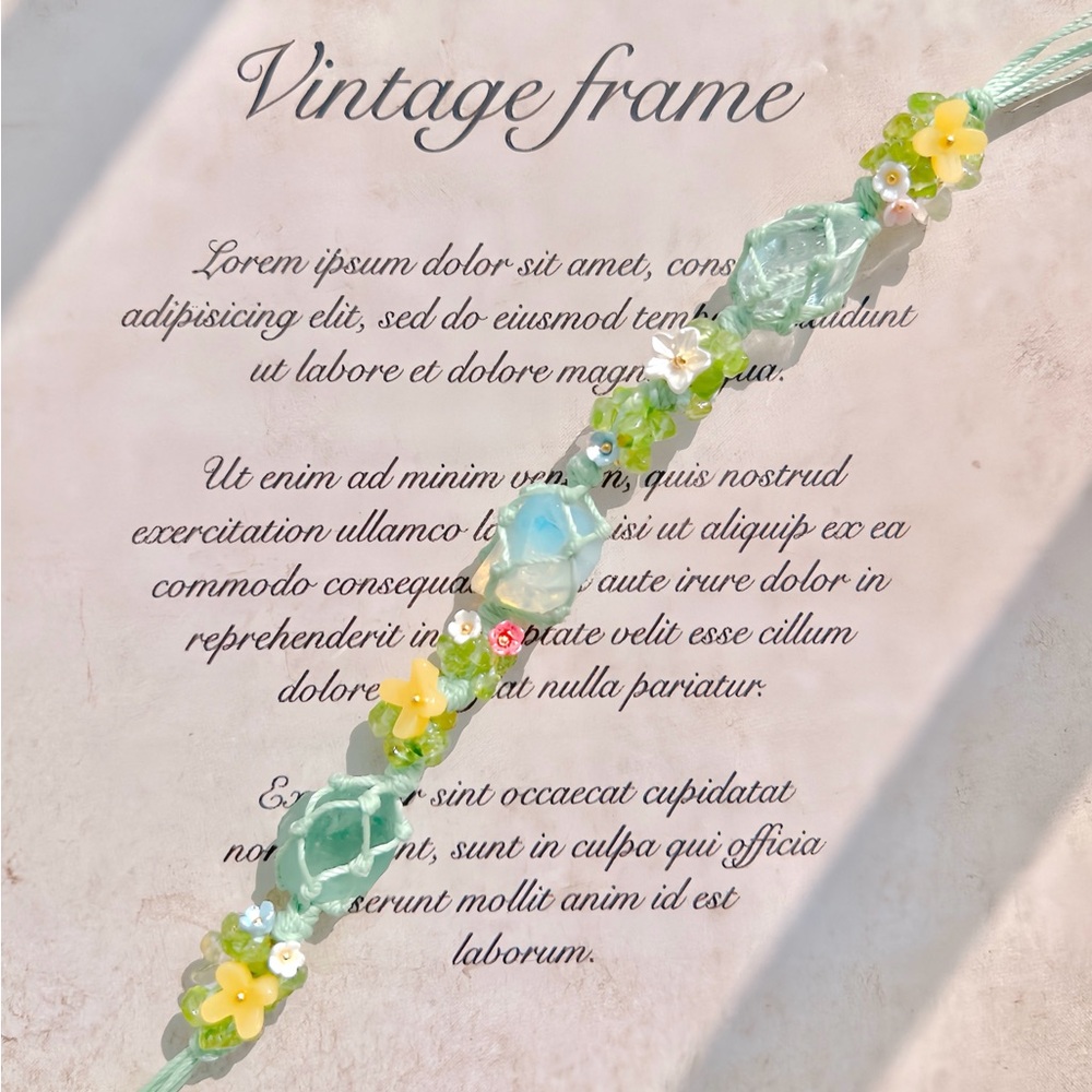 HANDMADE Macrame Crystal Bracelet
